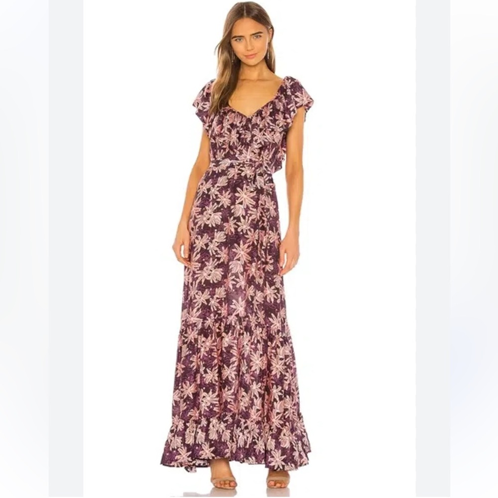 Sabina Musayev Lucia floral maxi dress purple XS
